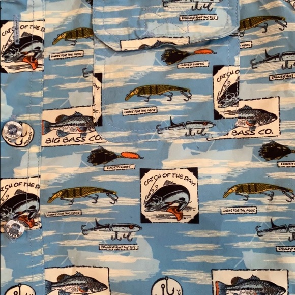 4/$25 Button down fisherman themed shirt boys 3t - Picture 2 of 3